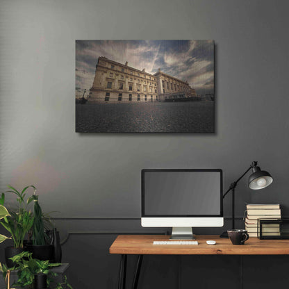 Luxe Metal Art 'Tribunal G de Instance' by Sebastien Lory, Metal Wall Art,36x24