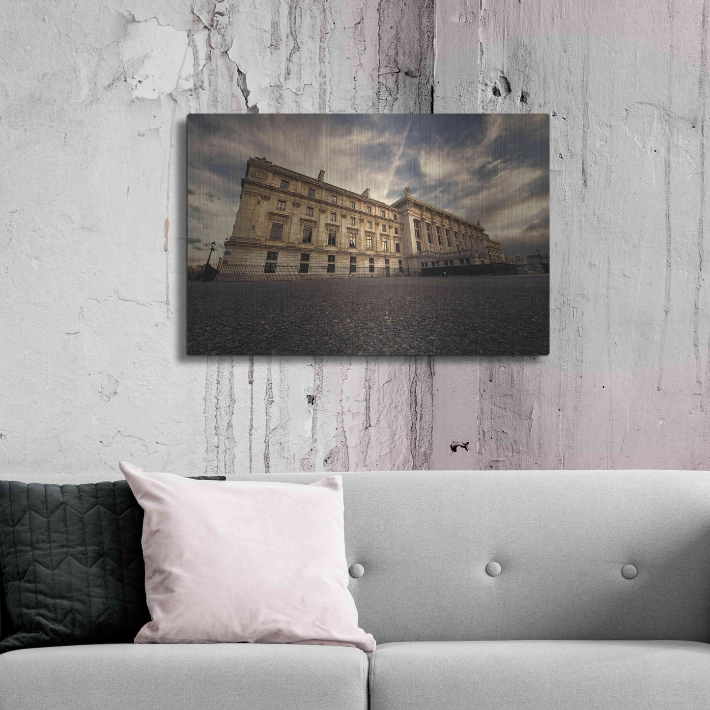 Luxe Metal Art 'Tribunal G de Instance' by Sebastien Lory, Metal Wall Art,36x24