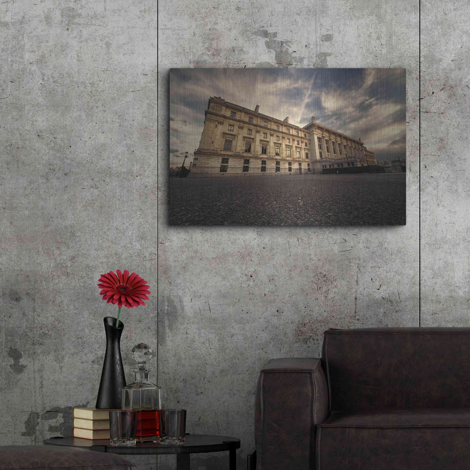 Luxe Metal Art 'Tribunal G de Instance' by Sebastien Lory, Metal Wall Art,36x24