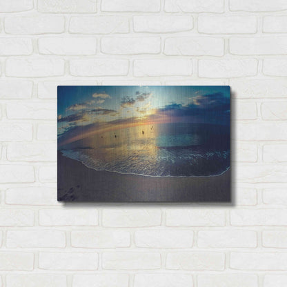 Luxe Metal Art 'Cypress Sunrise III' by Sebastien Lory, Metal Wall Art,24x16