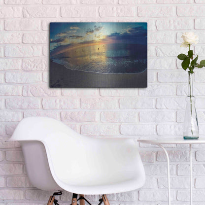 Luxe Metal Art 'Cypress Sunrise III' by Sebastien Lory, Metal Wall Art,24x16