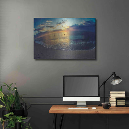 Luxe Metal Art 'Cypress Sunrise III' by Sebastien Lory, Metal Wall Art,36x24