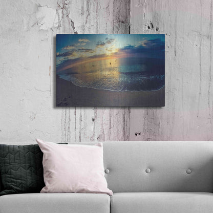 Luxe Metal Art 'Cypress Sunrise III' by Sebastien Lory, Metal Wall Art,36x24