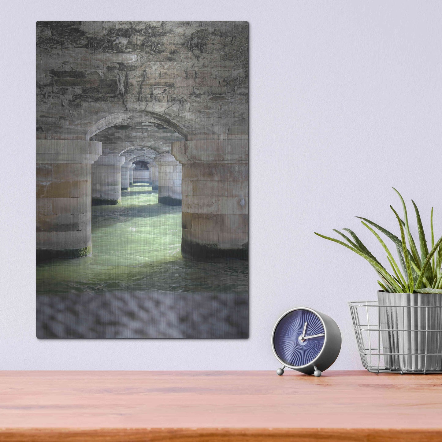 Luxe Metal Art 'Under' by Sebastien Lory, Metal Wall Art,12x16