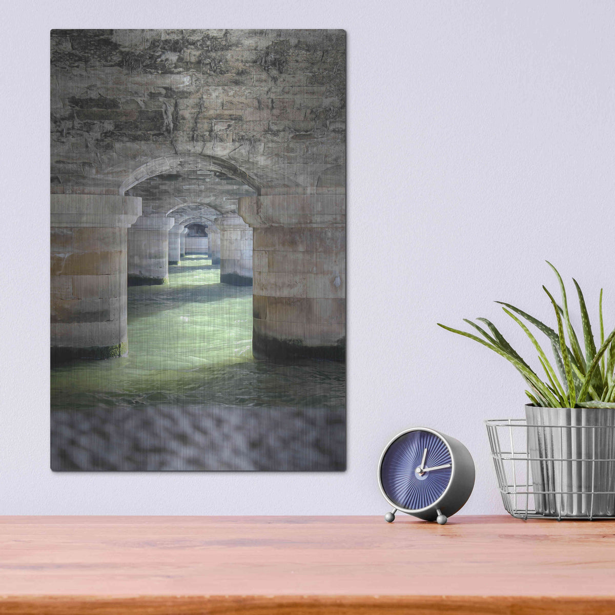 Luxe Metal Art 'Under' by Sebastien Lory, Metal Wall Art,12x16