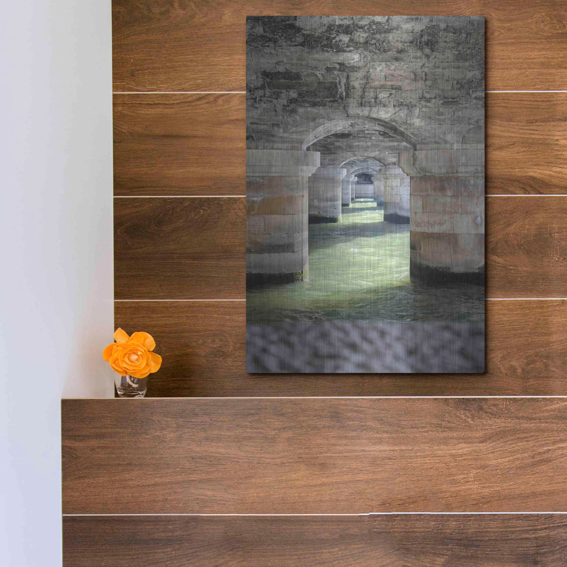 Luxe Metal Art 'Under' by Sebastien Lory, Metal Wall Art,12x16