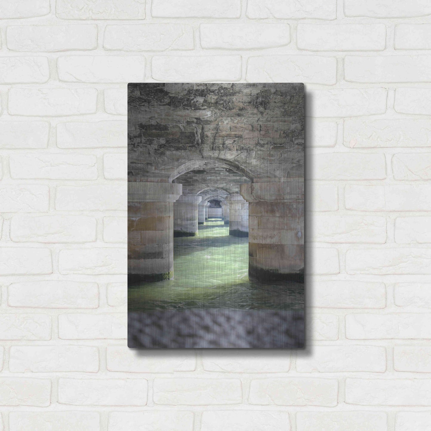 Luxe Metal Art 'Under' by Sebastien Lory, Metal Wall Art,16x24