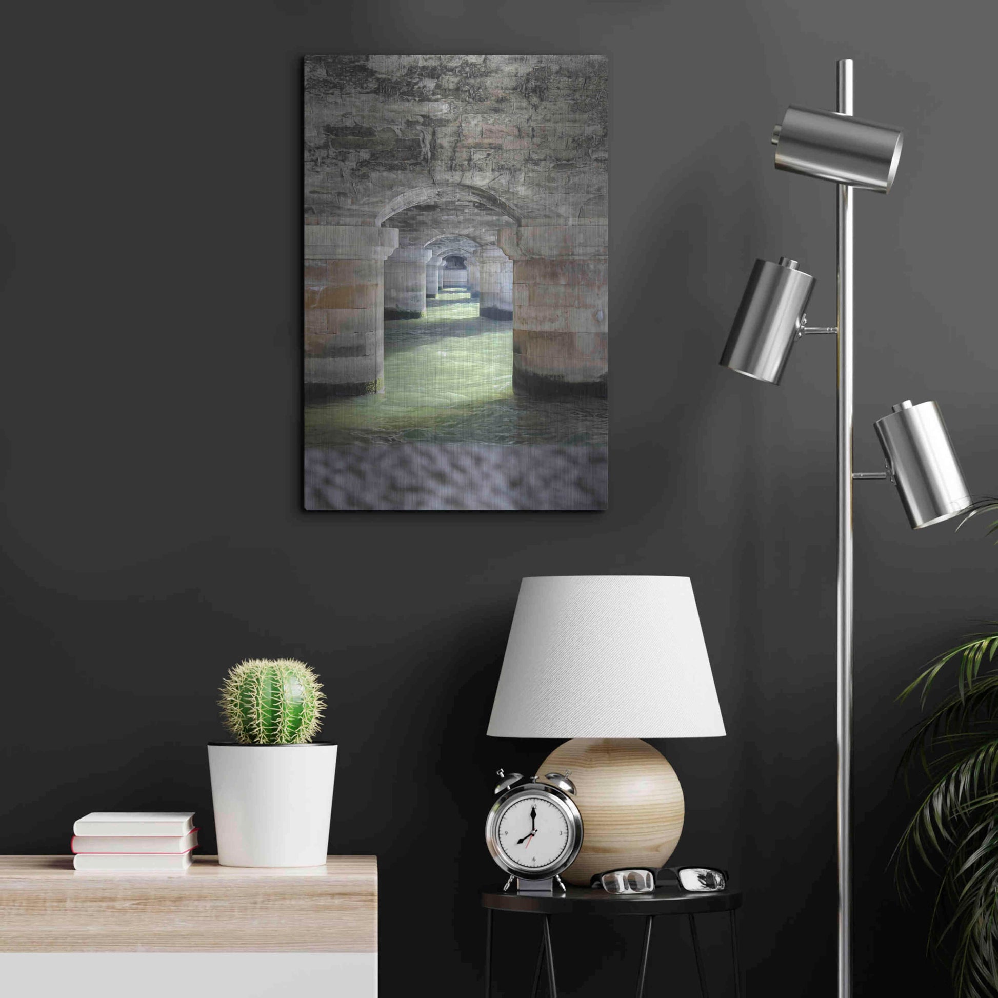 Luxe Metal Art 'Under' by Sebastien Lory, Metal Wall Art,16x24