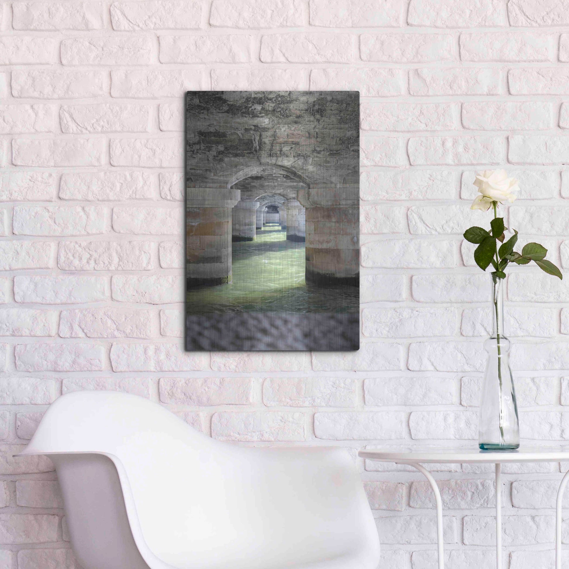 Luxe Metal Art 'Under' by Sebastien Lory, Metal Wall Art,16x24