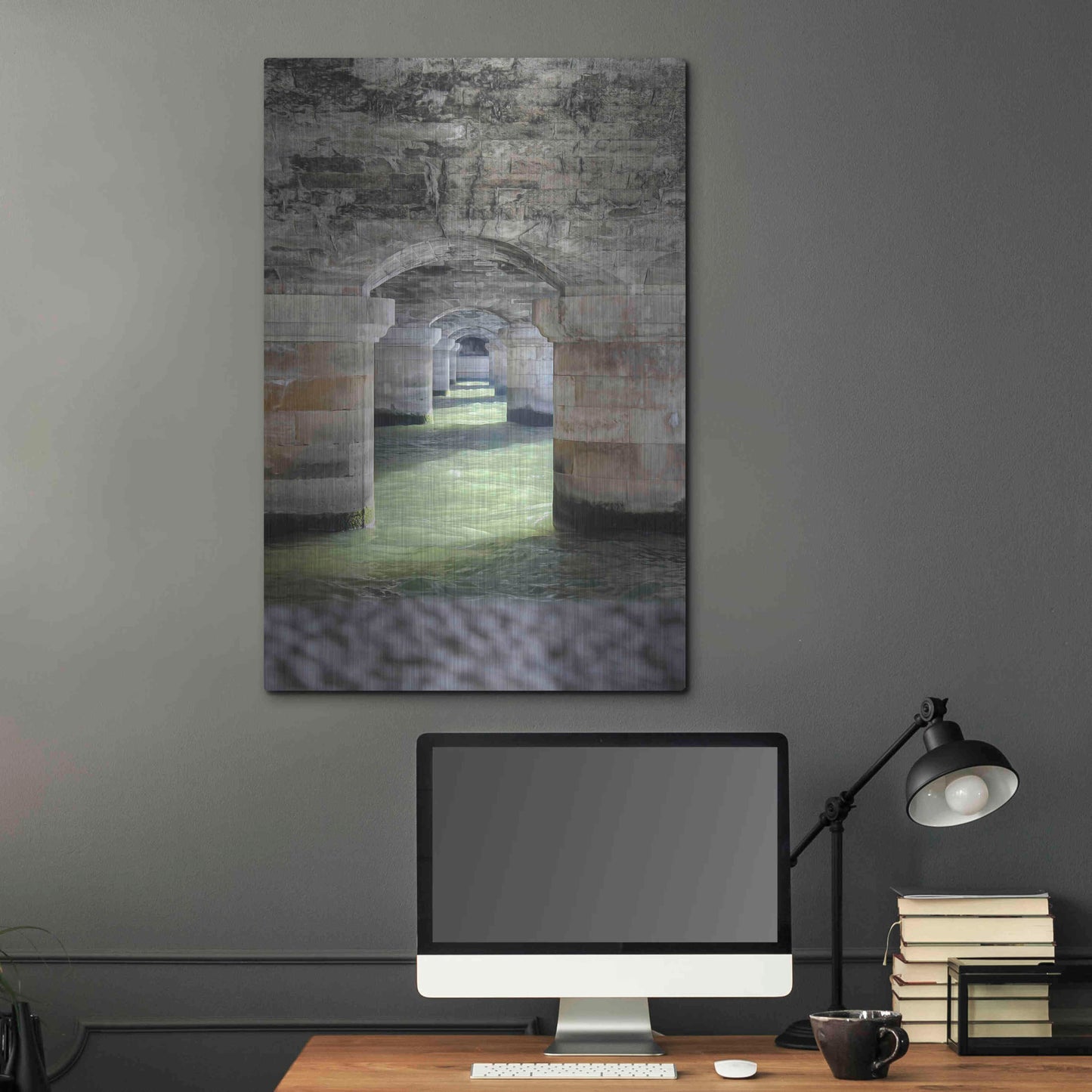 Luxe Metal Art 'Under' by Sebastien Lory, Metal Wall Art,24x36