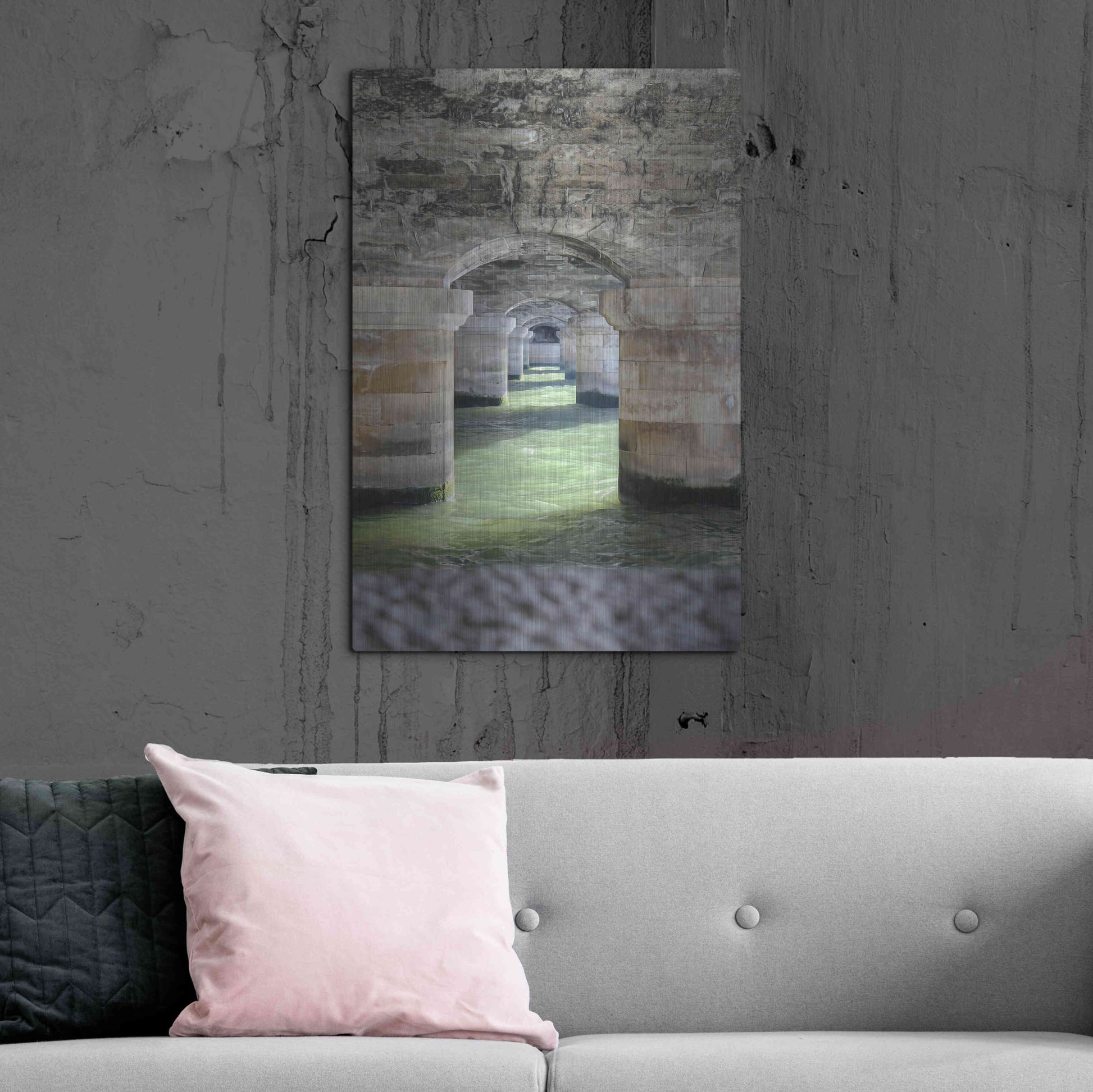 Luxe Metal Art 'Under' by Sebastien Lory, Metal Wall Art,24x36