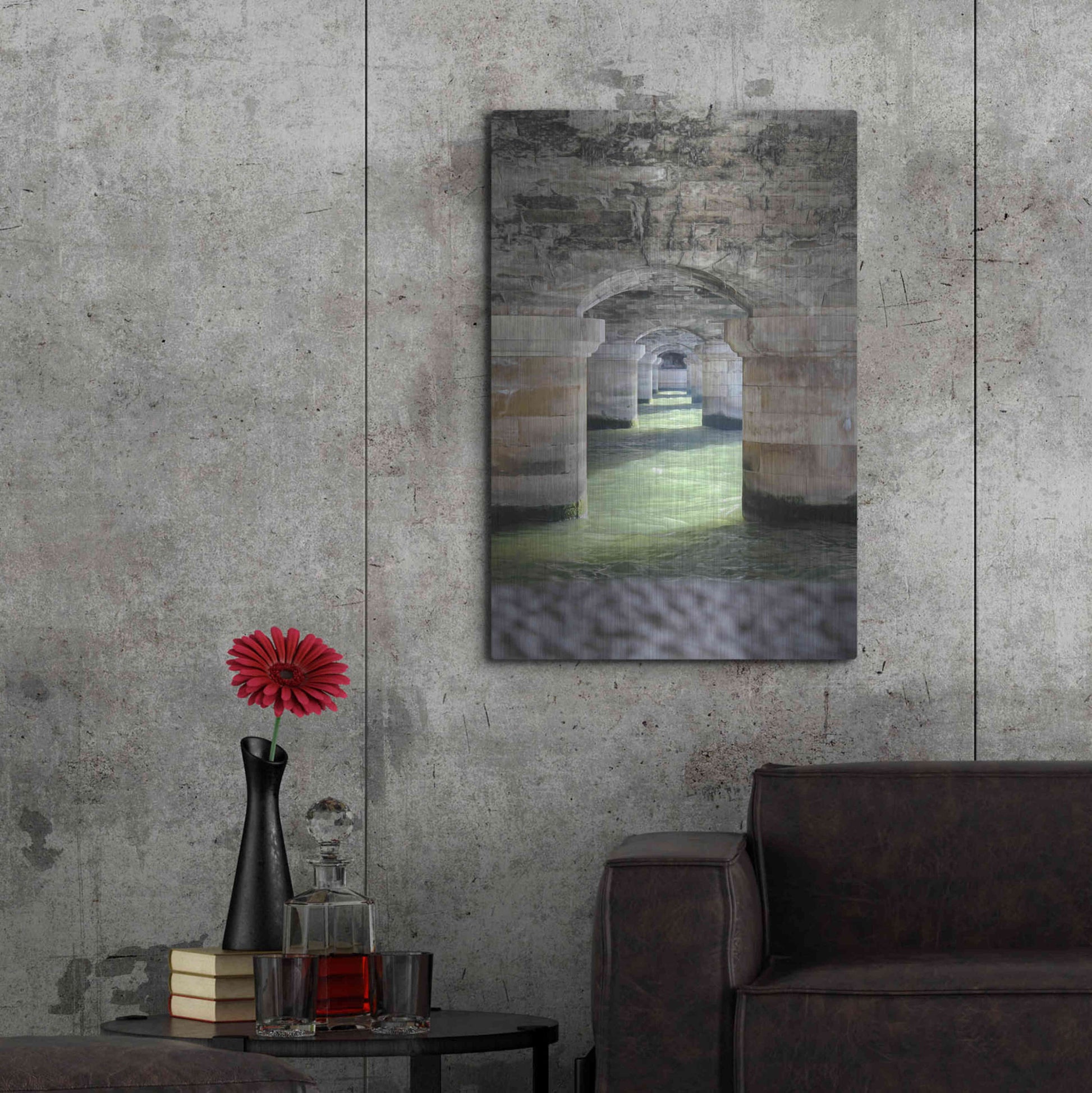Luxe Metal Art 'Under' by Sebastien Lory, Metal Wall Art,24x36