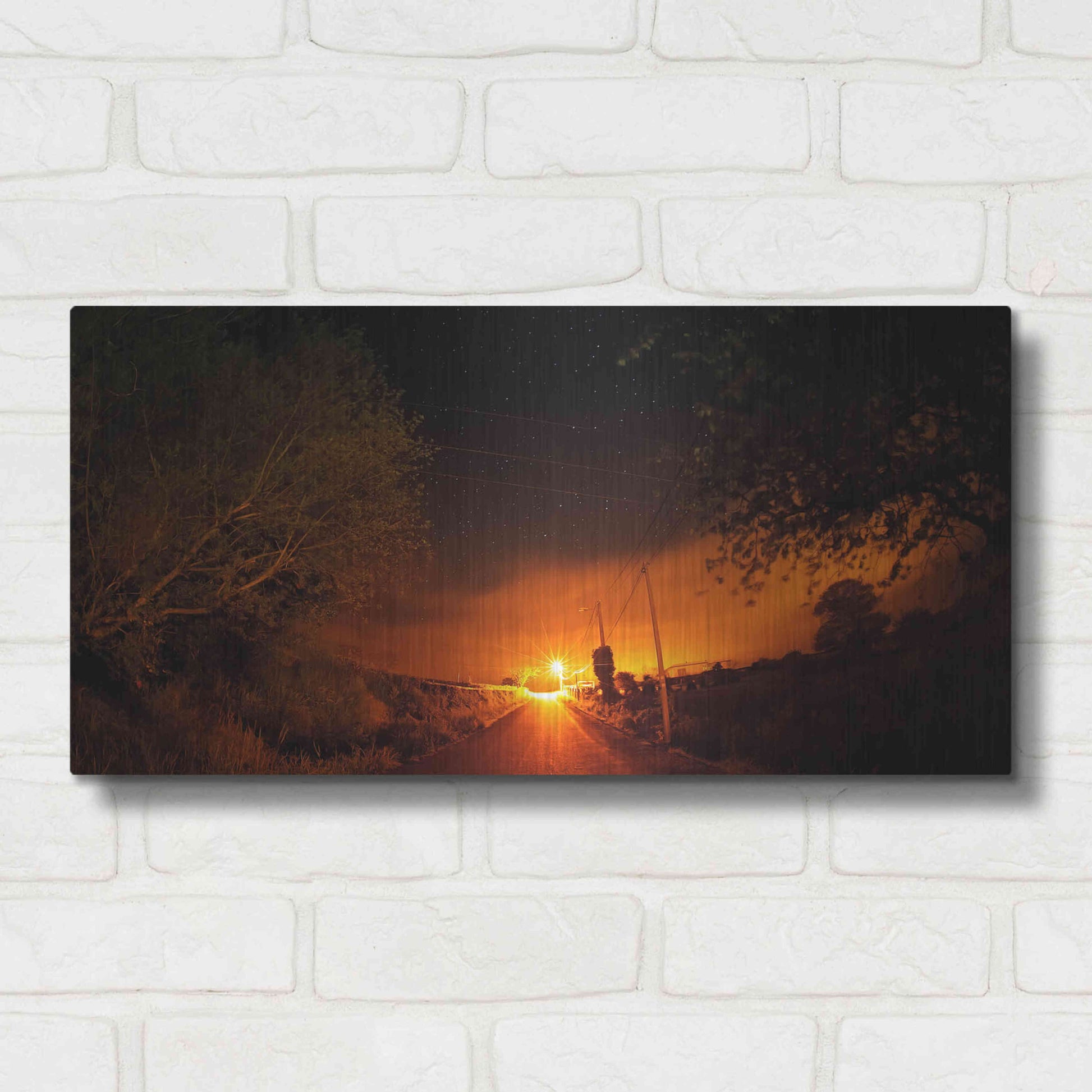 Luxe Metal Art 'Way To The Stars' by Sebastien Lory, Metal Wall Art,24x12