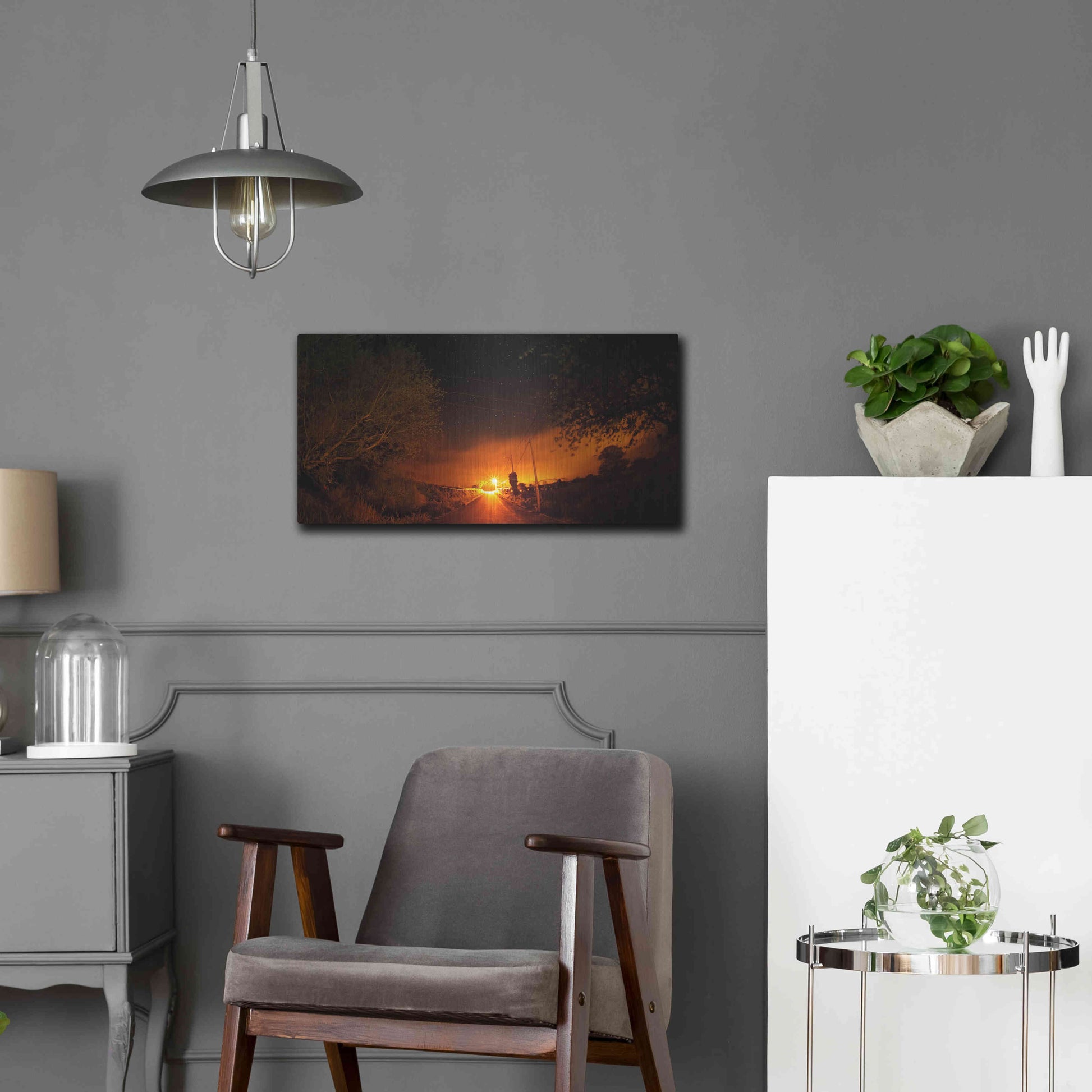 Luxe Metal Art 'Way To The Stars' by Sebastien Lory, Metal Wall Art,24x12