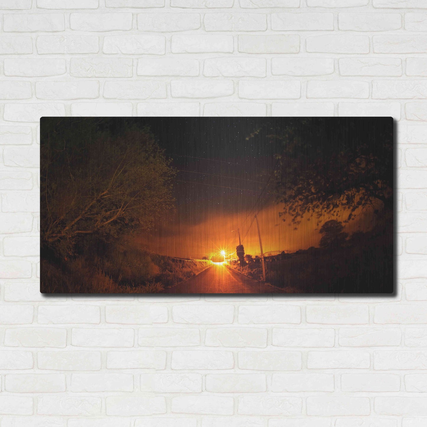 Luxe Metal Art 'Way To The Stars' by Sebastien Lory, Metal Wall Art,48x24