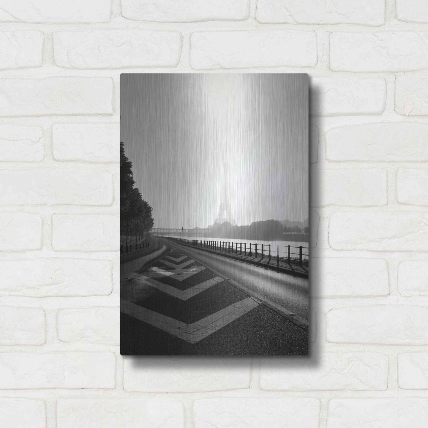 Luxe Metal Art 'Eiffel Tower II' by Sebastien Lory, Metal Wall Art,12x16