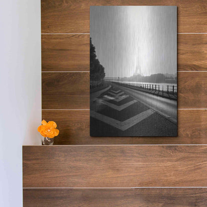 Luxe Metal Art 'Eiffel Tower II' by Sebastien Lory, Metal Wall Art,12x16