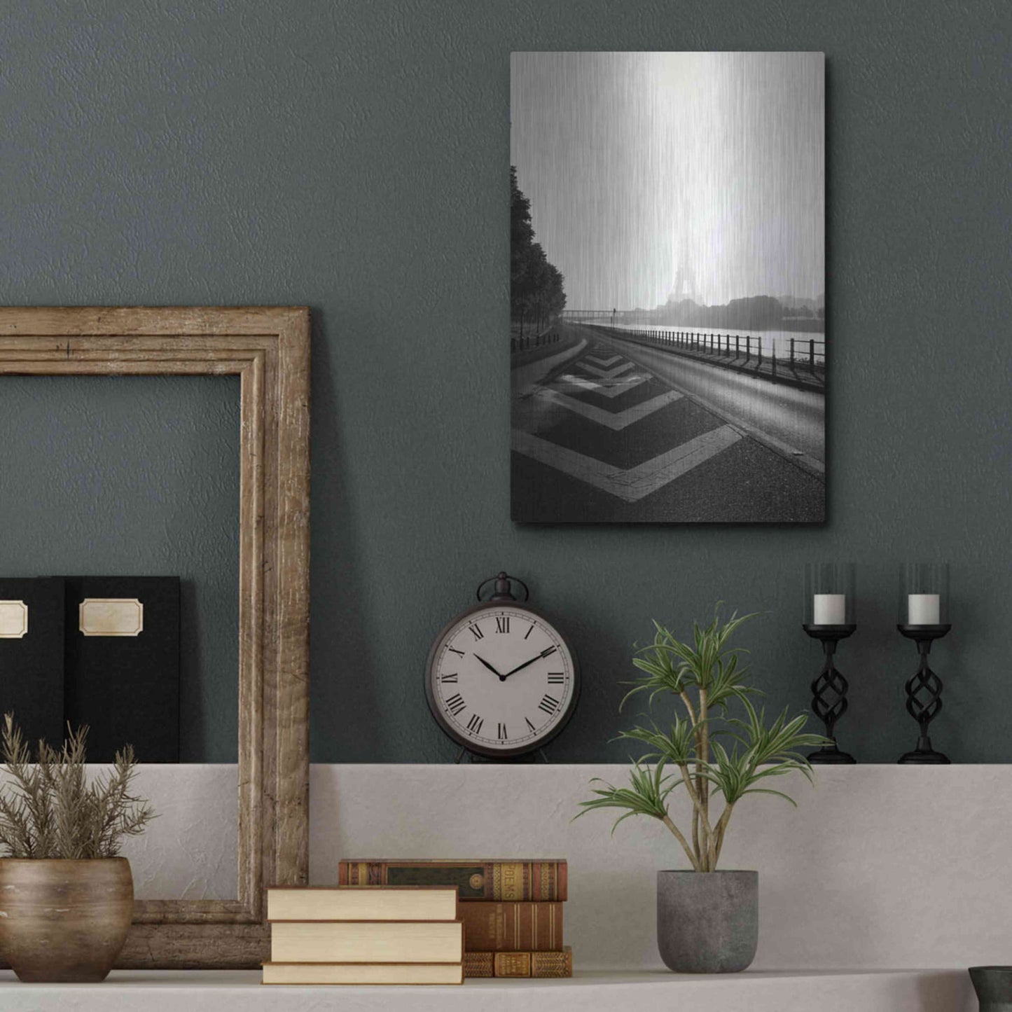 Luxe Metal Art 'Eiffel Tower II' by Sebastien Lory, Metal Wall Art,12x16