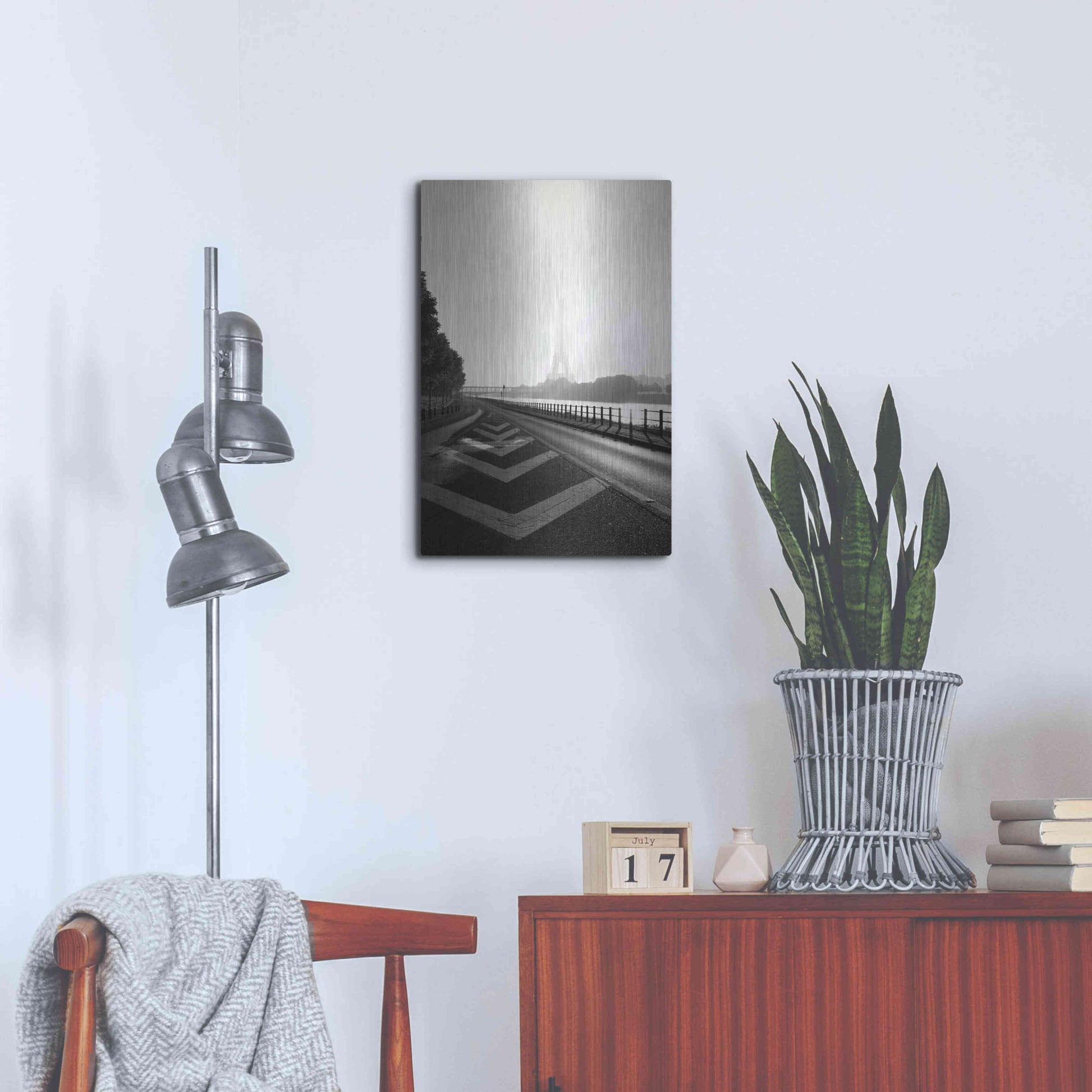 Luxe Metal Art 'Eiffel Tower II' by Sebastien Lory, Metal Wall Art,16x24