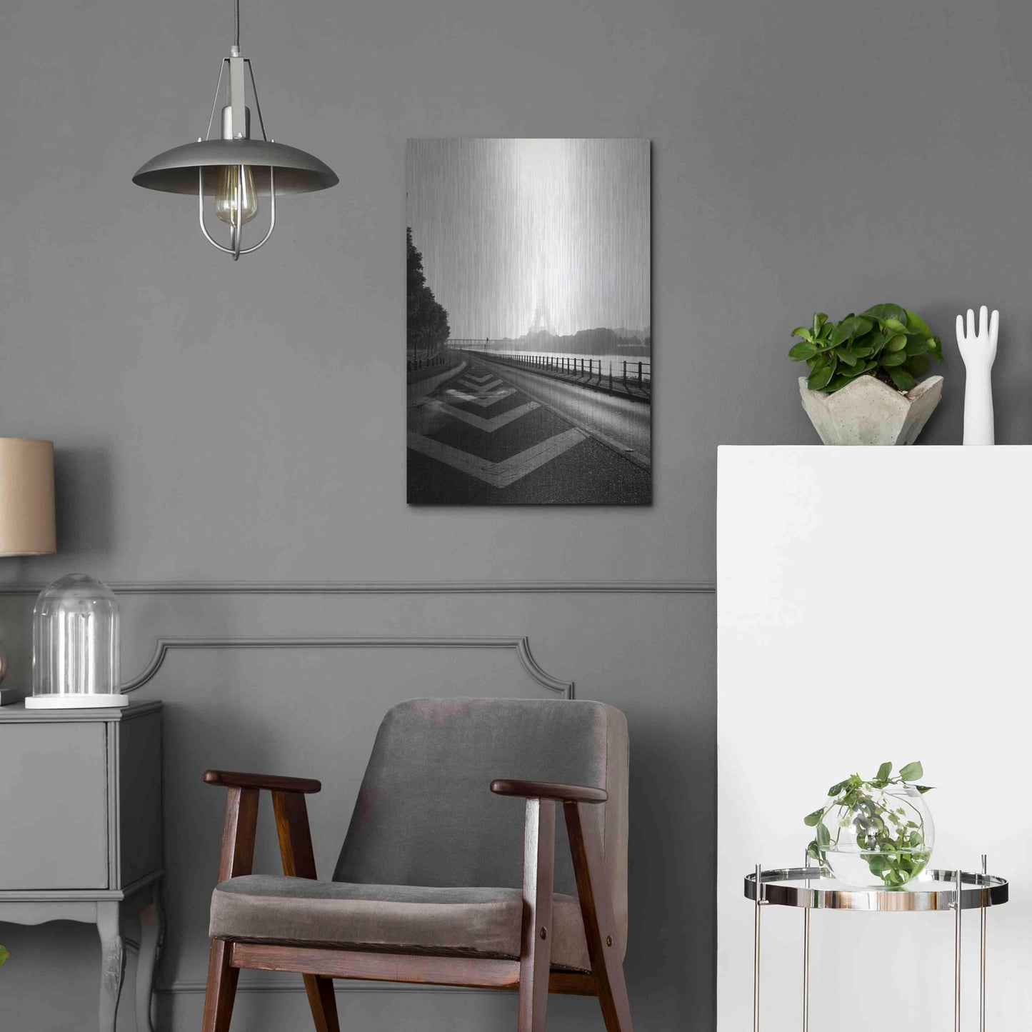 Luxe Metal Art 'Eiffel Tower II' by Sebastien Lory, Metal Wall Art,16x24