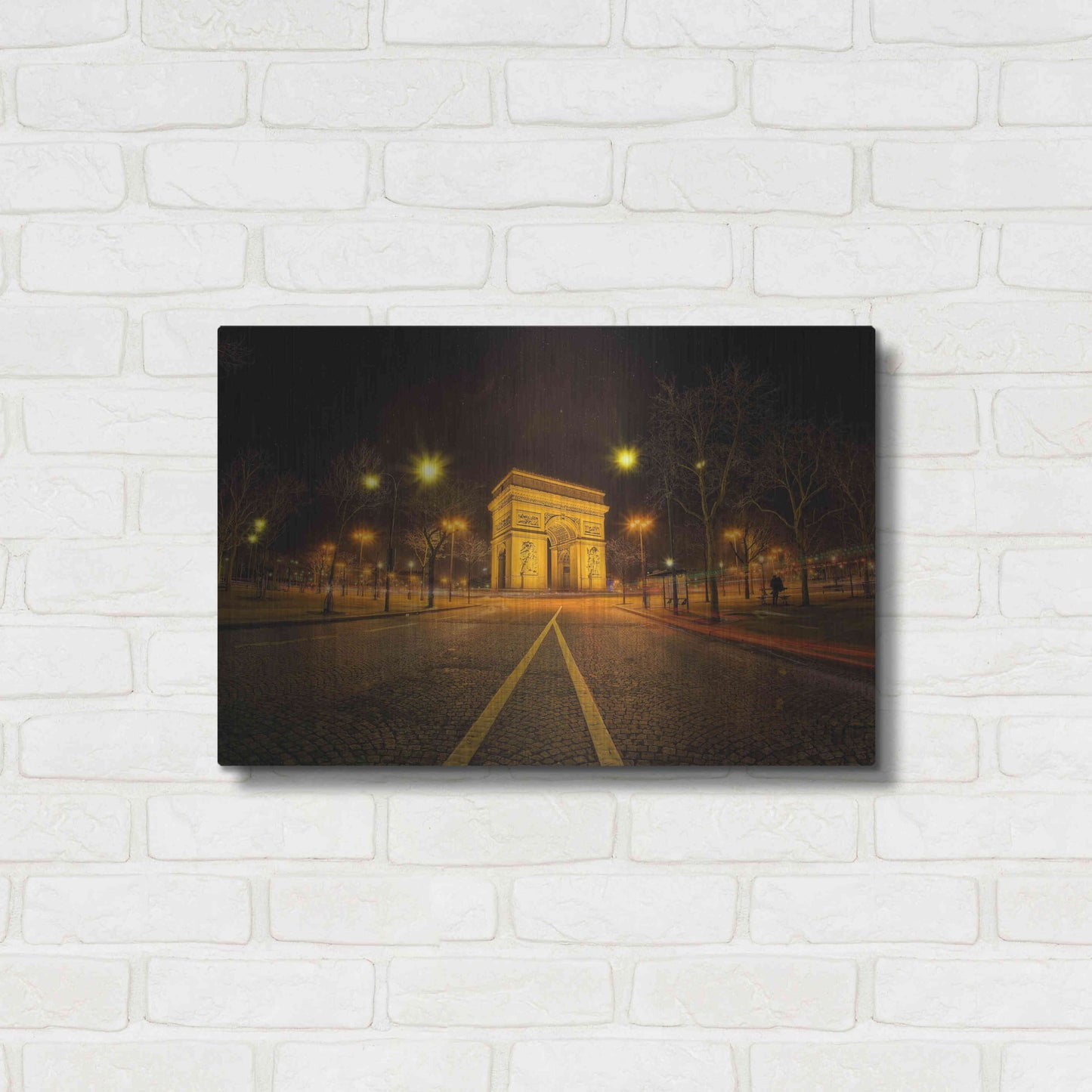 Luxe Metal Art 'Arc Night' by Sebastien Lory, Metal Wall Art,24x16