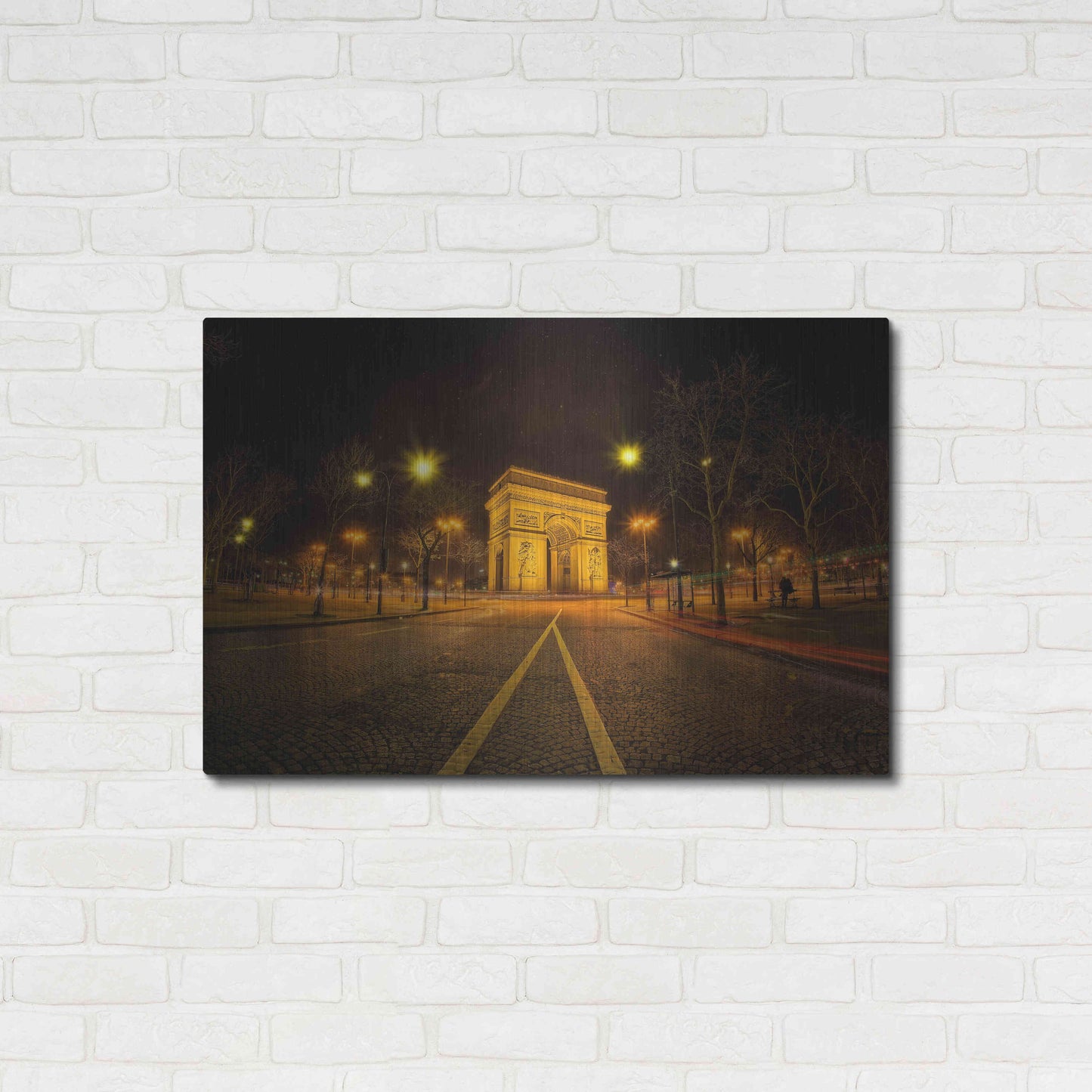 Luxe Metal Art 'Arc Night' by Sebastien Lory, Metal Wall Art,36x24