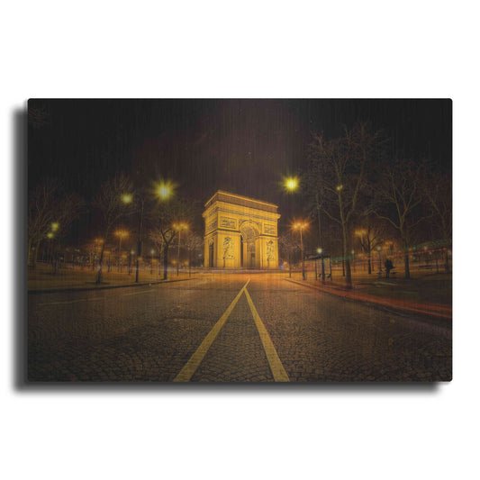 Luxe Metal Art 'Arc Night' by Sebastien Lory, Metal Wall Art