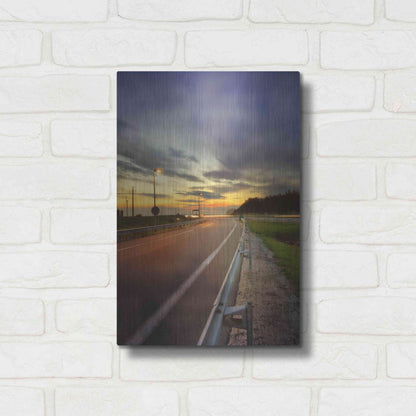 Luxe Metal Art 'Motorway' by Sebastien Lory, Metal Wall Art,12x16