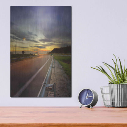 Luxe Metal Art 'Motorway' by Sebastien Lory, Metal Wall Art,12x16