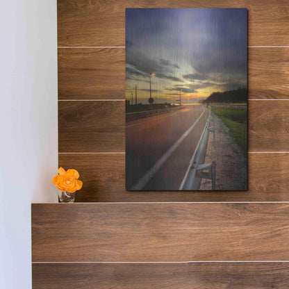Luxe Metal Art 'Motorway' by Sebastien Lory, Metal Wall Art,12x16