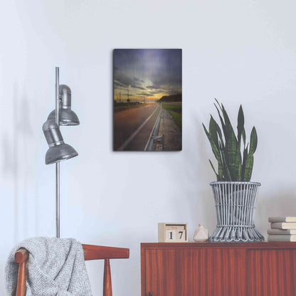 Luxe Metal Art 'Motorway' by Sebastien Lory, Metal Wall Art,16x24
