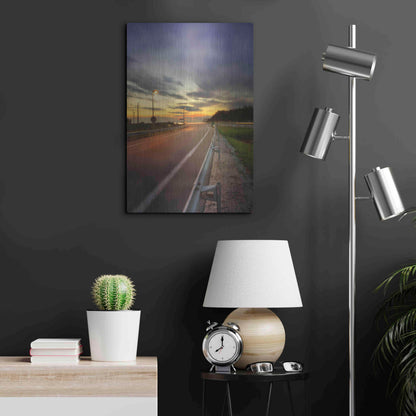 Luxe Metal Art 'Motorway' by Sebastien Lory, Metal Wall Art,16x24
