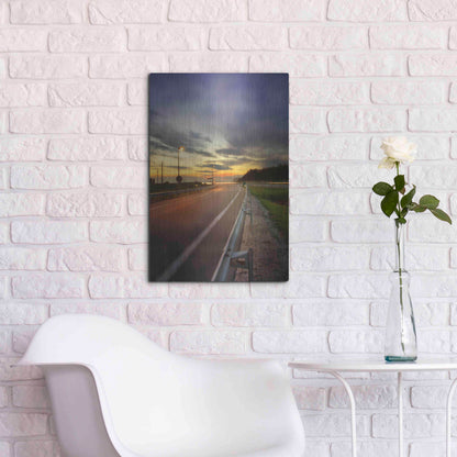 Luxe Metal Art 'Motorway' by Sebastien Lory, Metal Wall Art,16x24