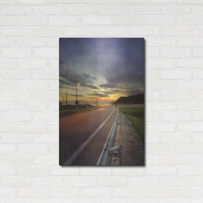 Luxe Metal Art 'Motorway' by Sebastien Lory, Metal Wall Art,24x36