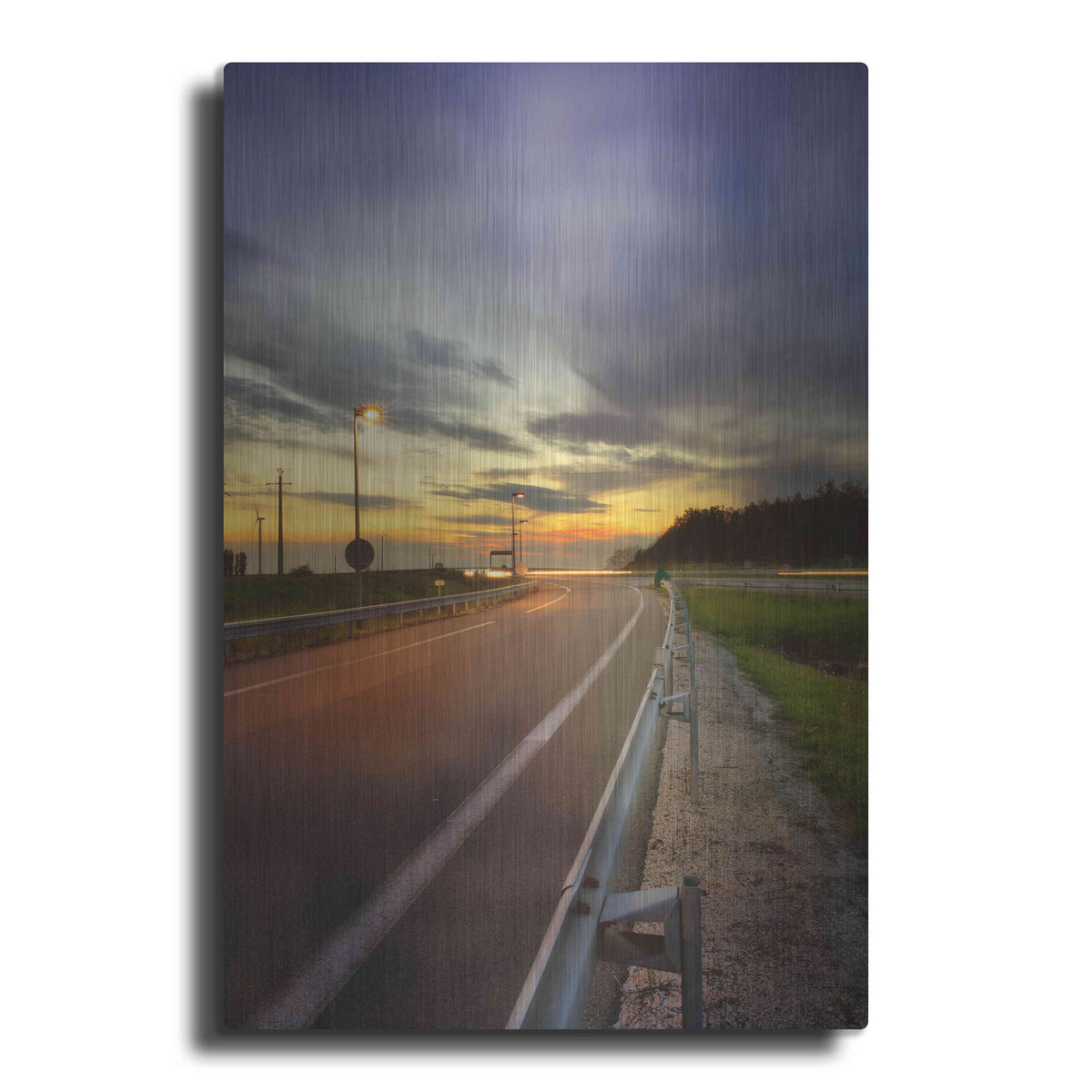Luxe Metal Art 'Motorway' by Sebastien Lory, Metal Wall Art