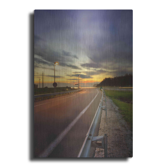 Luxe Metal Art 'Motorway' by Sebastien Lory, Metal Wall Art