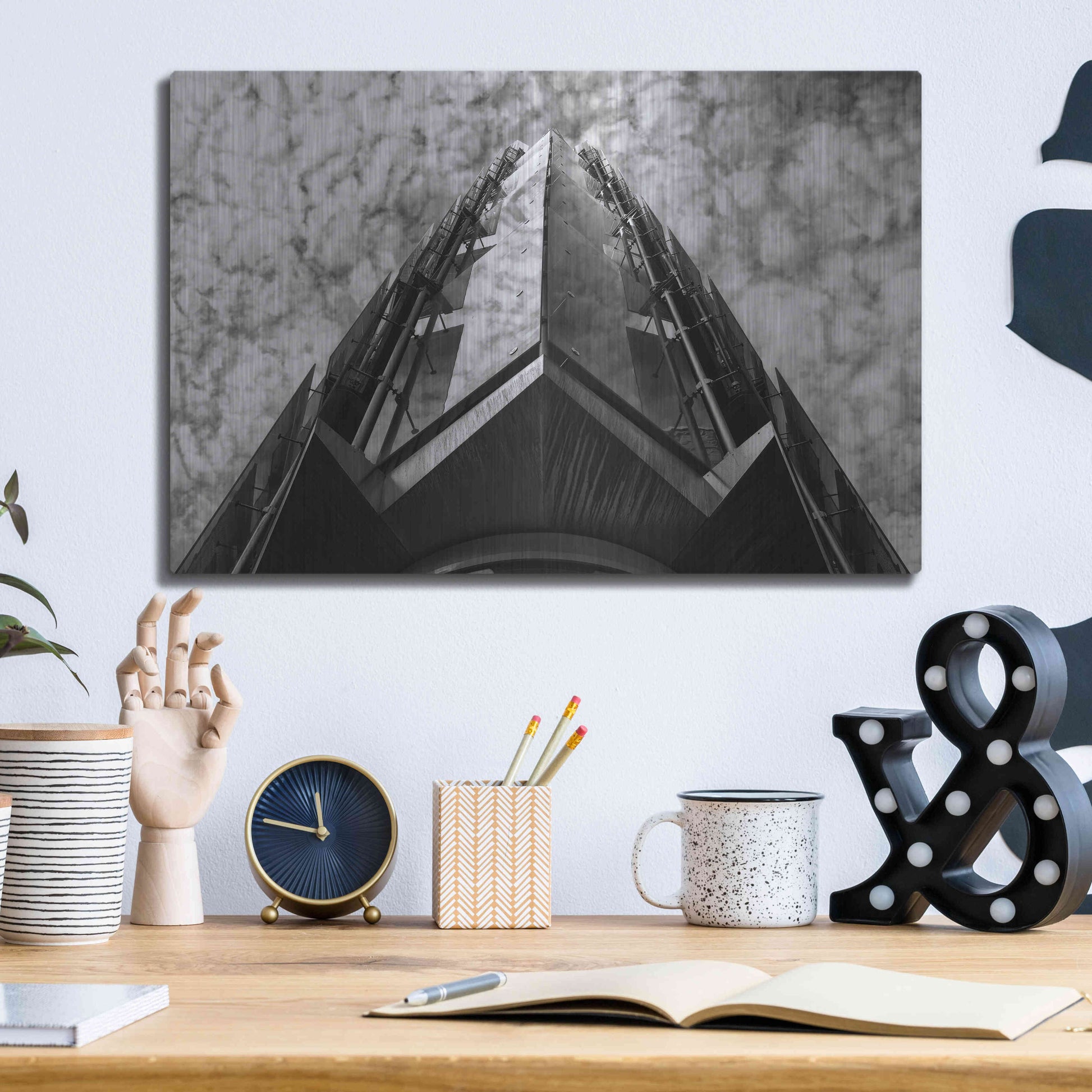 Luxe Metal Art 'Bt Issy' by Sebastien Lory, Metal Wall Art,16x12