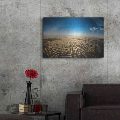 Luxe Metal Art 'Urban Sky' by Sebastien Lory, Metal Wall Art,36x24