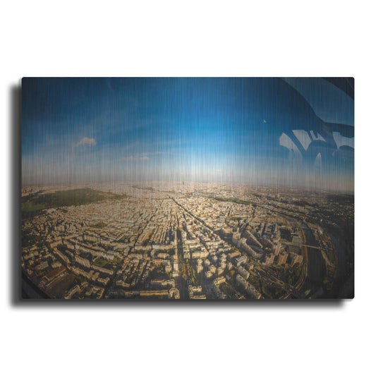 Luxe Metal Art 'Urban Sky' by Sebastien Lory, Metal Wall Art