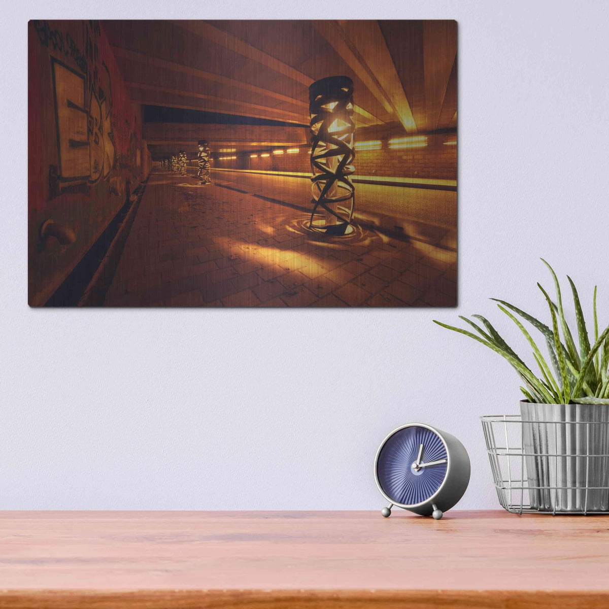 'Light Bridge' by Sebastien Lory – Metal Wall Art, 16x12 room view