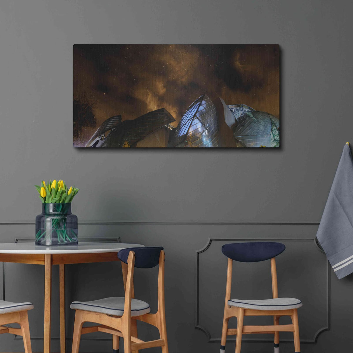 'Lv Color' by Sebastien Lory – Metal Wall Art, 48x24 room view