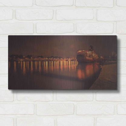 Luxe Metal Art 'Paris Lost Boat' by Sebastien Lory, Metal Wall Art,24x12