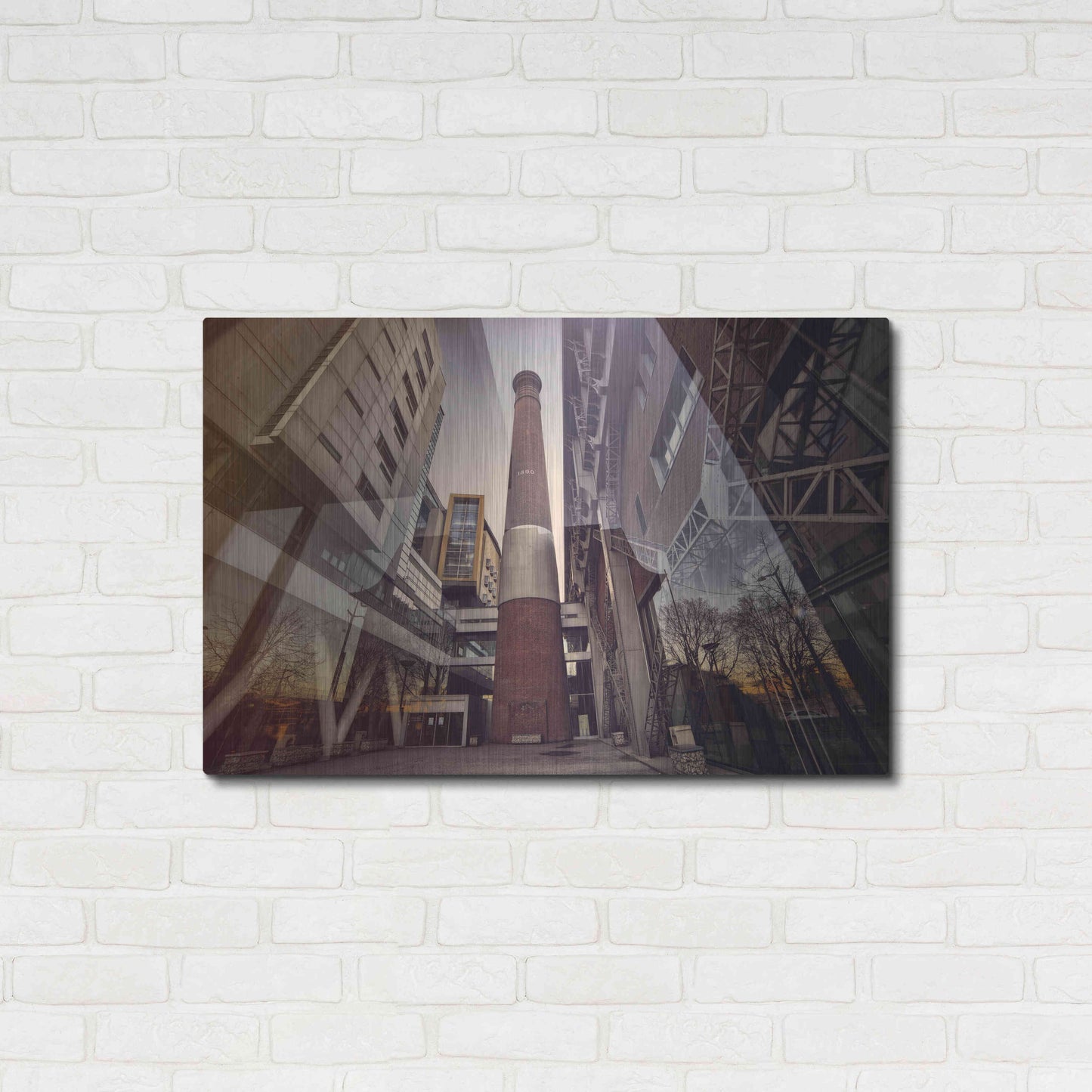 Luxe Metal Art 'Université Architecture' by Sebastien Lory, Metal Wall Art,36x24