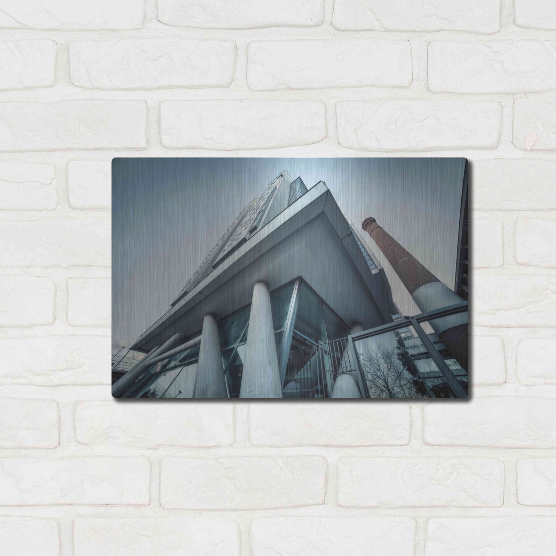 Luxe Metal Art 'Université Architecture3' by Sebastien Lory, Metal Wall Art,16x12