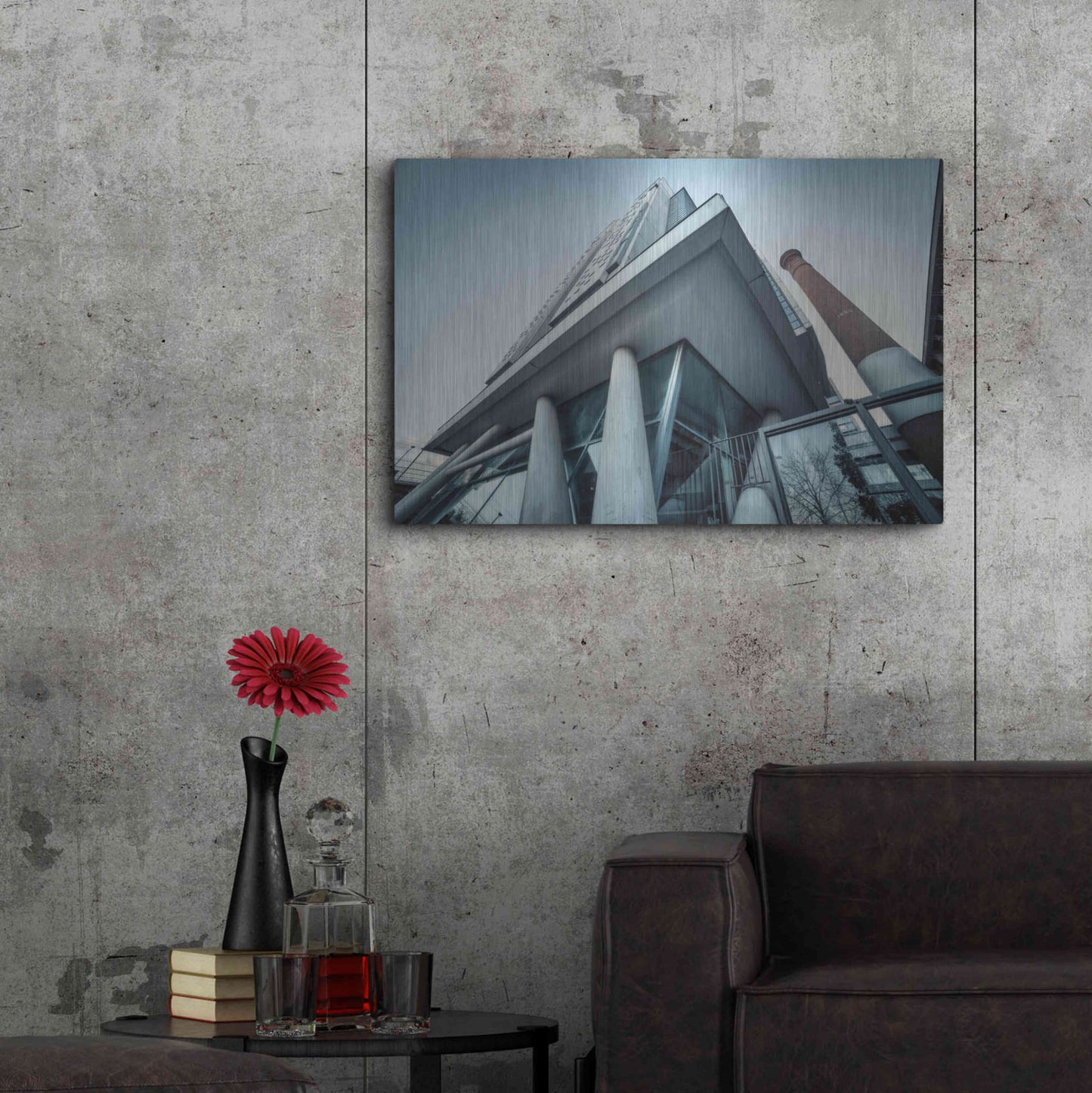 Luxe Metal Art 'Université Architecture3' by Sebastien Lory, Metal Wall Art,36x24