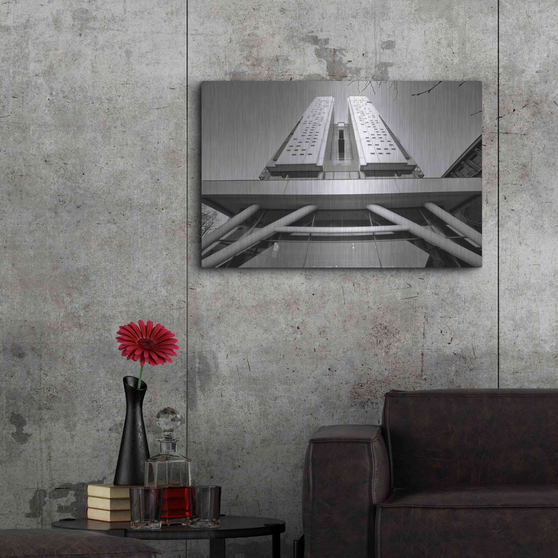 Luxe Metal Art 'Université Architecture 4' by Sebastien Lory, Metal Wall Art,36x24