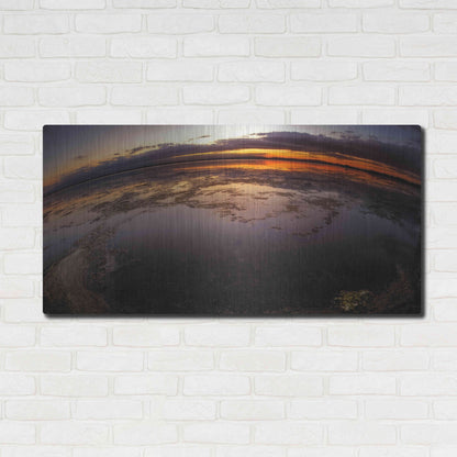 Luxe Metal Art 'Etang St Cyp Color' by Sebastien Lory, Metal Wall Art,48x24