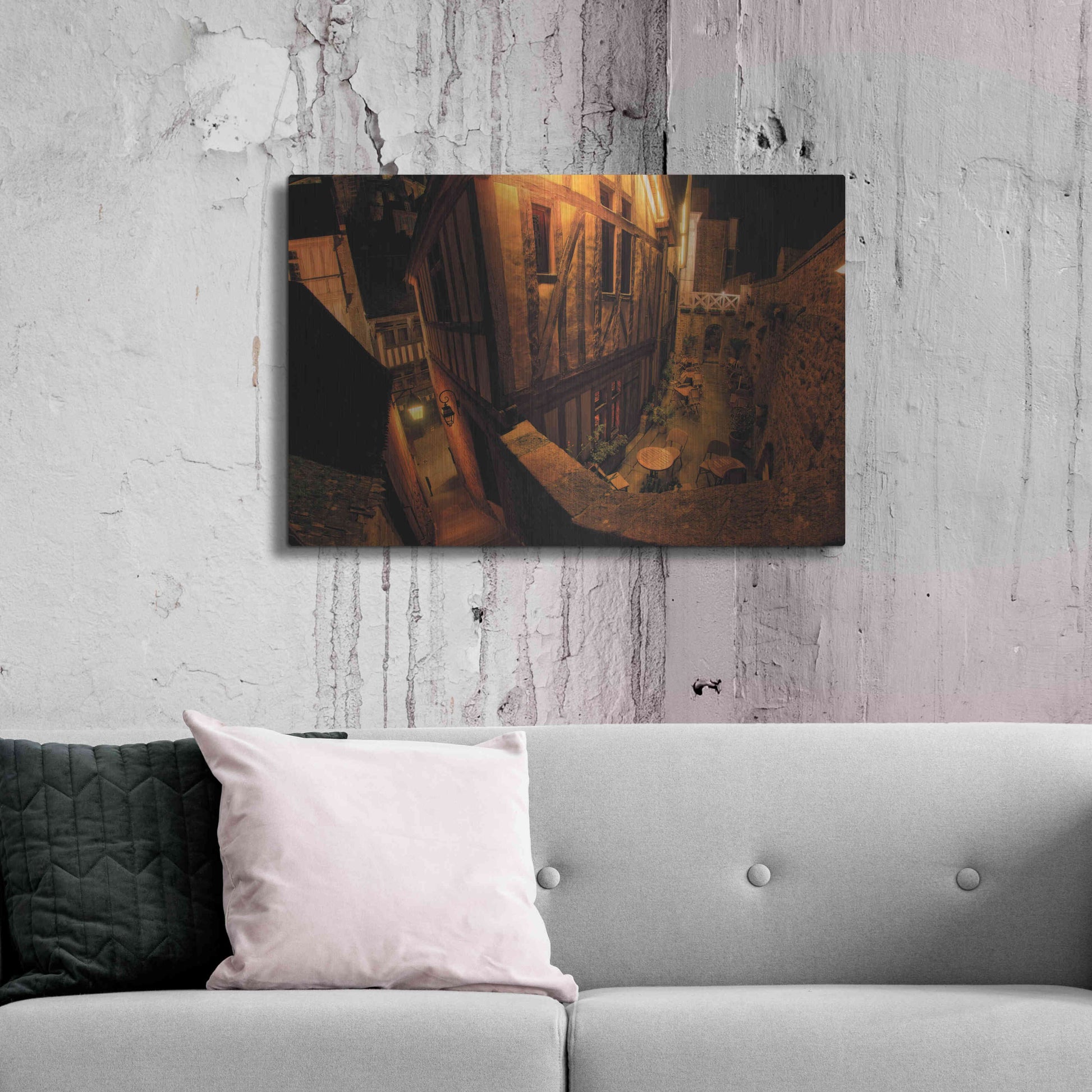 Luxe Metal Art 'St Michel 2' by Sebastien Lory, Metal Wall Art,36x24