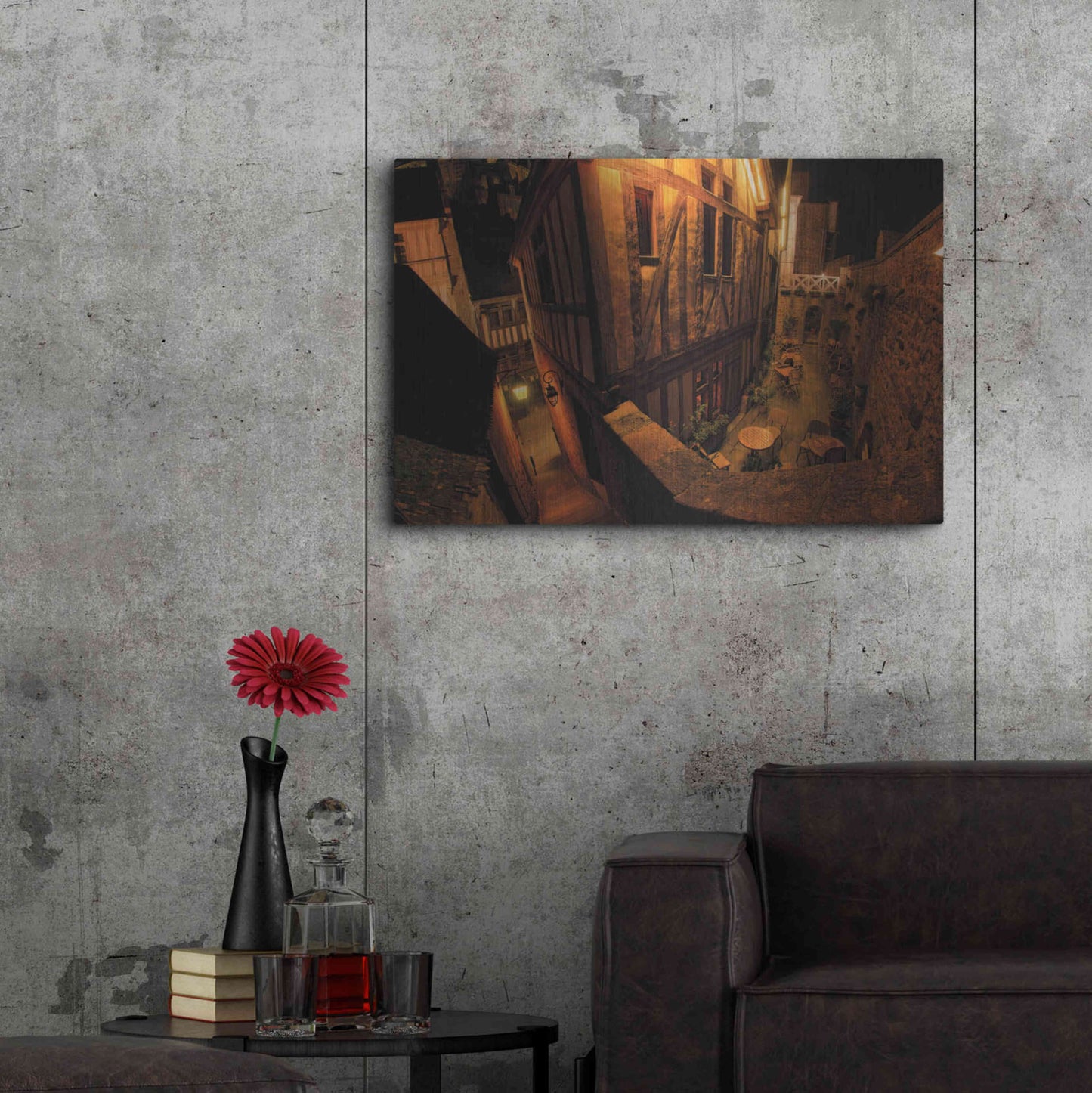 Luxe Metal Art 'St Michel 2' by Sebastien Lory, Metal Wall Art,36x24