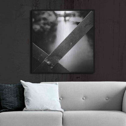 Luxe Metal Art 'X' by Sebastien Lory, Metal Wall Art,36x36